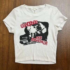 Full Tilt Y2K Graphic Crop Top Emo Grunge Tee XS